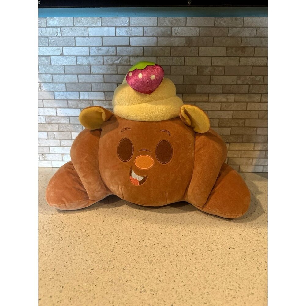 Disney Munchlings‎ 17” Plush - Ratatouille Emile Strawberry Croissant